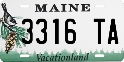 ME license plate 3316TA