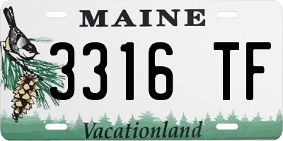 ME license plate 3316TF