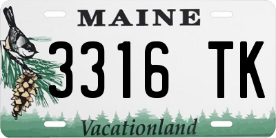 ME license plate 3316TK