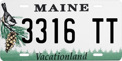 ME license plate 3316TT