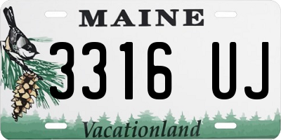 ME license plate 3316UJ