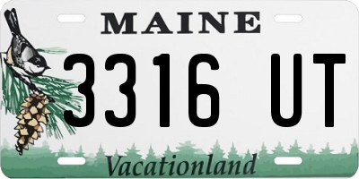 ME license plate 3316UT