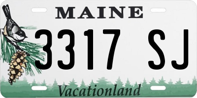 ME license plate 3317SJ