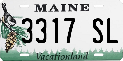 ME license plate 3317SL