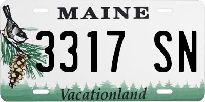 ME license plate 3317SN