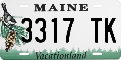 ME license plate 3317TK