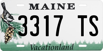 ME license plate 3317TS