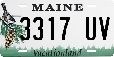 ME license plate 3317UV