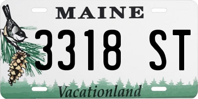 ME license plate 3318ST