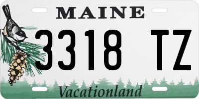 ME license plate 3318TZ