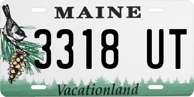 ME license plate 3318UT