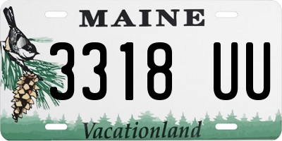 ME license plate 3318UU