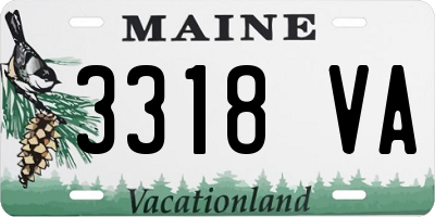 ME license plate 3318VA