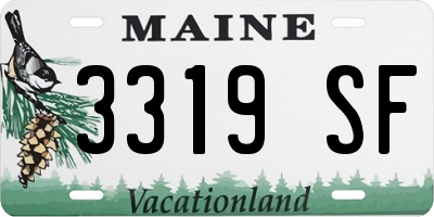 ME license plate 3319SF