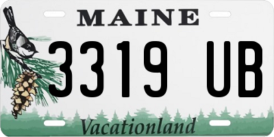 ME license plate 3319UB