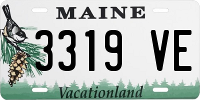 ME license plate 3319VE