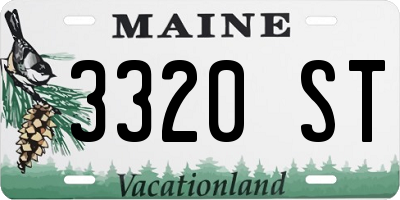 ME license plate 3320ST
