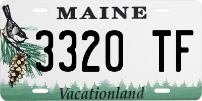 ME license plate 3320TF