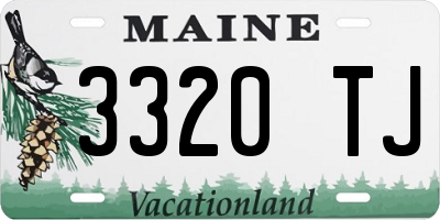 ME license plate 3320TJ