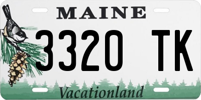 ME license plate 3320TK