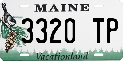 ME license plate 3320TP