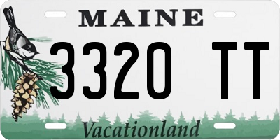 ME license plate 3320TT