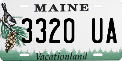 ME license plate 3320UA