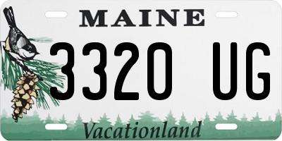 ME license plate 3320UG