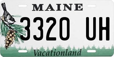ME license plate 3320UH
