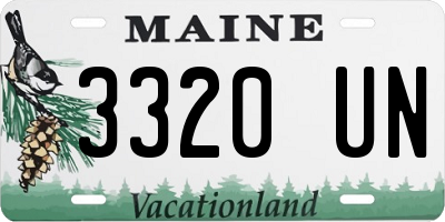 ME license plate 3320UN