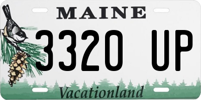 ME license plate 3320UP