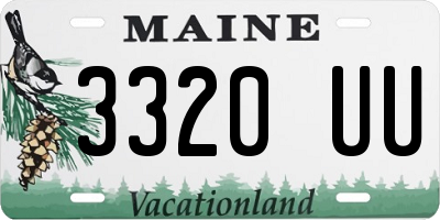 ME license plate 3320UU