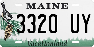 ME license plate 3320UY