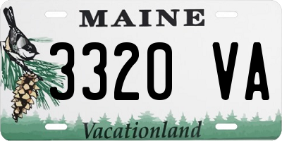 ME license plate 3320VA