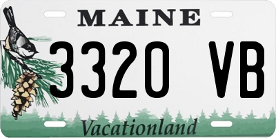 ME license plate 3320VB