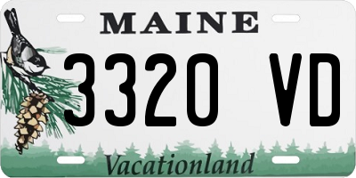 ME license plate 3320VD