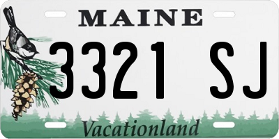 ME license plate 3321SJ