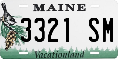 ME license plate 3321SM