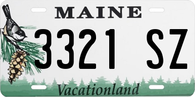 ME license plate 3321SZ
