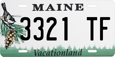 ME license plate 3321TF