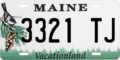 ME license plate 3321TJ