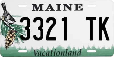 ME license plate 3321TK