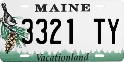 ME license plate 3321TY