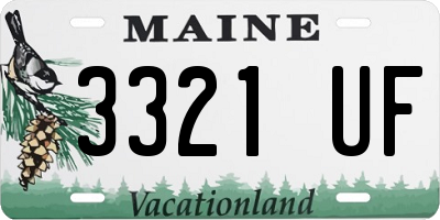 ME license plate 3321UF