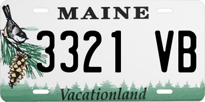 ME license plate 3321VB