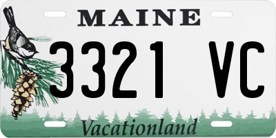 ME license plate 3321VC