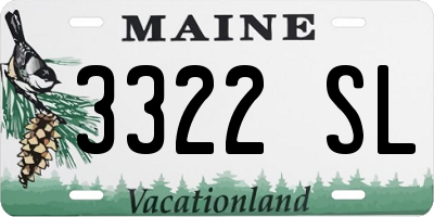 ME license plate 3322SL