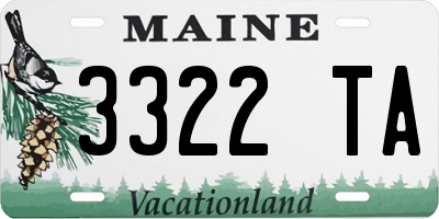 ME license plate 3322TA