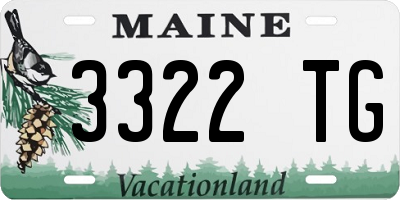 ME license plate 3322TG