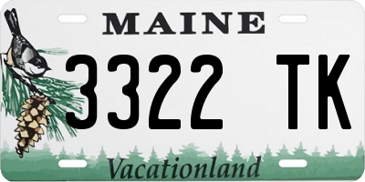 ME license plate 3322TK